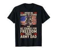 Orgoglioso militare papà americano bandiera USA soldato veterano - figlio Maglietta
