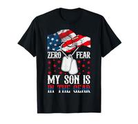 Orgoglioso militare papà americano bandiera USA soldato veterano - figlio Maglietta