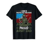 Orgoglioso militare papà americano bandiera USA soldato veterano - figlio Maglietta