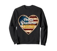 Orgoglioso Nonna di Sette Americani Nonna Nonna Nipoti USA Felpa