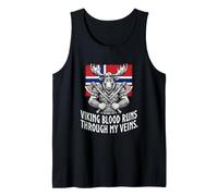 Orgoglioso Norvegese Viking Blood Moose Norvegia Heritage Canotta