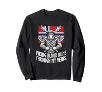 Orgoglioso Norvegese Viking Blood Moose Norvegia Heritage Felpa