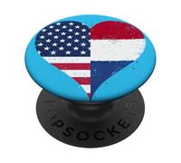 Orgoglioso Olandese Americano una Bandiera Paesi Bassi USA PopSockets PopGrip Adesivo
