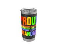 Orgoglioso Orgoglio Nonna Arcobaleno Gay Lesbiche Bambino Amore & Supporto Bicchiere termico in acciaio inox doppia parete