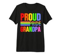 Orgoglioso Orgoglio Nonno Arcobaleno Gay Lesbiche Bambino Amore Supporto Maglietta Premium