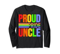 Orgoglioso Orgoglio Zio Arcobaleno Gay Lesbiche Bambino Amore & Supporto Maglia a Manica