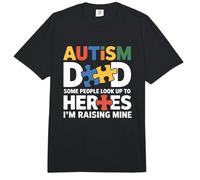 Orgoglioso Padre dell'eroe Autistico Figlio Consapevolezza dell'autismo papà Figlio Comfort Colors Adult Heavyweight T-Shirt