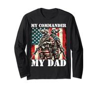 Orgoglioso padre figlio figlia del comandante militare papà eroe Maglia a Manica