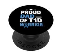Orgoglioso papà della consapevolezza del diabete guerriero T1D per i padri PopSockets PopGrip Adesivo