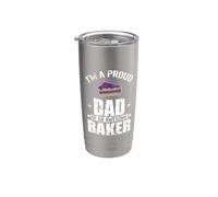 Orgoglioso papà di un fantastico panettiere pasticciere Bicchiere termico in acciaio inox doppia parete