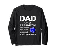 Orgoglioso papà di Un paramedico Simbolo Medico Padre Figlio Figlia Maglia a Manica
