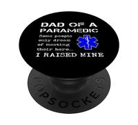 Orgoglioso papà di un paramedico simbolo medico padre figlio figlia PopSockets PopGrip Adesivo