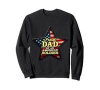 Orgoglioso papà di un soldato americano vintage bandiera USA Patriot Felpa