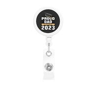 Orgoglioso papà di una classe del 2023 Porta badge retrattile laureato Porta carte d'identità con clip per infermiere Studente Impiegato