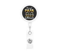 Orgoglioso papà di una classe del 2023 Porta badge retrattile laureato Porta carte d'identità con clip per infermiere Studente Impiegato