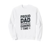 Orgoglioso papà godendo Il Suo Gioco Tempo Giocatore Padre Felpa