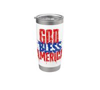 Orgoglioso patriottico Dio benedica i veterani commemorativi dell'America Bicchiere termico in acciaio inox doppia parete