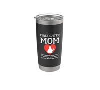 Orgoglioso pompiere mamma pompiere pompiere madre cuore mamma Bicchiere termico in acciaio inox doppia parete