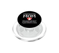 Orgoglioso pompiere mamma pompiere pompiere madre cuore mamma PopSockets PopGrip per MagSafe