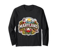 Orgoglioso ricordo dello Stato del Maryland Viaggio Memorabilia Maglia a Manica