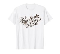 Orgoglioso San Diego Ragazza Retro Groovy City Maglietta