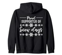 Orgoglioso sostenitore di Snow Day Teacher Funny Merry Christmas Felpa con Cappuccio