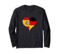 Orgoglioso Spagnolo Tedesco La Bandiera Spagna Germania Maglia a Manica