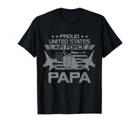 Orgoglioso US Air Force Papa Flag USA Veterano militare Maglietta