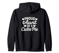 Orgoglioso zia di un cuore Cutie Pie Felpa con Cappuccio