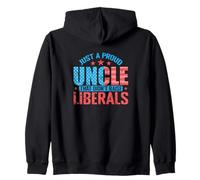 Orgoglioso Zio Conservatore Anti-liberale Felpa con Cappuccio