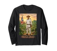Orgullo Jíbaro Puerto Rico Flag Coqui Heritage Maglia a Manica