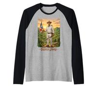 Orgullo Jíbaro Puerto Rico Flag Coqui Heritage Maglia con Maniche Raglan