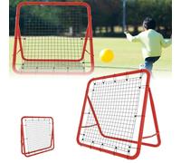 ORHEYA Rimbalzo da calcio multifunzione - Rete di rimbalzo pieghevole, cancello da calcio regolabile, regolabile in 5 livelli, 100 x 100 x 65 cm, per esercizi di allenamento e tecnica della palla,