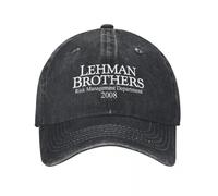 ORHFHVW Berretto da Baseball Lehman Brothers Risk Management 2008 Lavato Banca Fallimento Casual Hip Hop Cappelli Estate Unisex Uomini Regalo di Compleanno