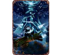 Ori and the Blind Forest, poster retrò divertente in metallo, targa in metallo, decorazione da parete per esterni e casa, 20,3 x 30,5 cm