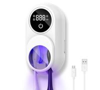 ORIA Disinfettante per Spazzolini da Denti, Porta Spazzolino Portatile per Spazzolini Elettrici e Manuali con Sterilizzazione Temporizzata, Asciugatura, Schermo LED, Ricaricabile per Viaggi, Casa