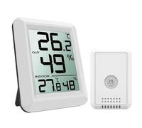 ORIA Termometro Igrometro Digitale Interno/Esterno Wireless | Sensore, 100m Range, 60s Auto Refresh, per Casa, Ufficio, Serra