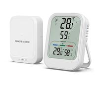 ORIA Termometro Igrometro Digitale, Termometro Interno Esterno con Sensore Wireless, Portata 328ft/100m, Valore MAX/MIN,°C/°F, Tendenza Freccia, Monitor della Temperatura per Serra, Cantina, Garage