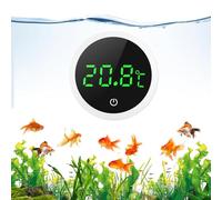 ORIA Termometro per Acquario, Misuratore di Temperatura Digitale per Acquario con Display LED, Termometro ad Alta Precisione da 0,1 ℃ con Pulsanti Touch, Batteria Sostituibile per Acquario, Stagno