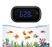 ORIA Termometro per Acquario, Termometro per Acquario con Display a LED, Sensore Ad Alta Precisione ± 1℉, Risparmio Energetico, Pulsante a Sfioramento per Acquario in Vetro Tropicale