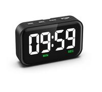 ORIA Timer da Cucina Digitale, Conto alla Rovescia Magnetico con Ampio Display a LED da 3,5'', Sveglia, Funzione di Memoria, Volume e Luminosità Regolabili per Cucinare, Riunioni, Aula - Nero