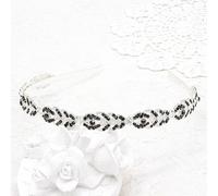 Oriamour Cerchietto da sposa con strass e cristalli, design semplice