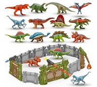 Oriate Capture n Escape - Giocattoli dinosauri per ragazzi e ragazze di 3, 4, 5, 6 anni, 12 mini dinosauri Park - Accessorio Jurassic Dino World - Accessorio per allenamento articolato per cancello e