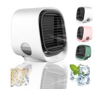Oribreeze Air Conditioning,Oribreeze Air Cooler, Ori Breeze Portable Air Conditioners with Night Light, Desktop Cooling Fan for for Home Room Camping Car Office (White)