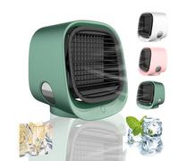 Oribreeze Air Conditioning,Oribreeze Air Cooler, Ori Breeze Portable Air Conditioners with Night Light, Desktop Cooling Fan for for Home Room Camping Car Office (Green)