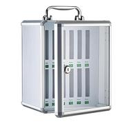 ORICALCHASM Prigione for Telefono, armadietto Portadocumenti Tascabile in Lega di Alluminio con Maniglia Portatile, Serratura a Chiave, Montaggio a Parete(21x20x27cm/8x8x11in)