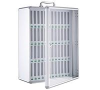 ORICALCHASM Prigione for Telefono, armadietto Portadocumenti Tascabile in Lega di Alluminio con Maniglia Portatile, Serratura a Chiave, Montaggio a Parete(37x20x49cm/15x8x19in)