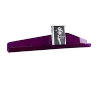 ORICALCHASM Scaffali a muro in acrilico, Mensola da parete colorata, porta spezie trasparente montato a parete(Purple,120x5x16cm)