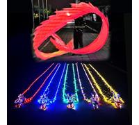 ORICALCHASM Utilizzato for Giochi notturni, Esercizi di Danza con Nastro a Forma di Drago, luci rotanti con Nastro a Forma di Drago for Sport e Fitness(Red,10 m (33 ft))
