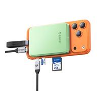 ORICO 10Gbps Magnetico M.2 NVMe SSD Case con USB-C Dock Supporta Registrazione ProRes per iPhone 17/16/15 Pro/Max/Plus TF/SD Slot PD 100W per Formati 2230/2242/2260/2280 B+M M-Key Disless AP80F Verde